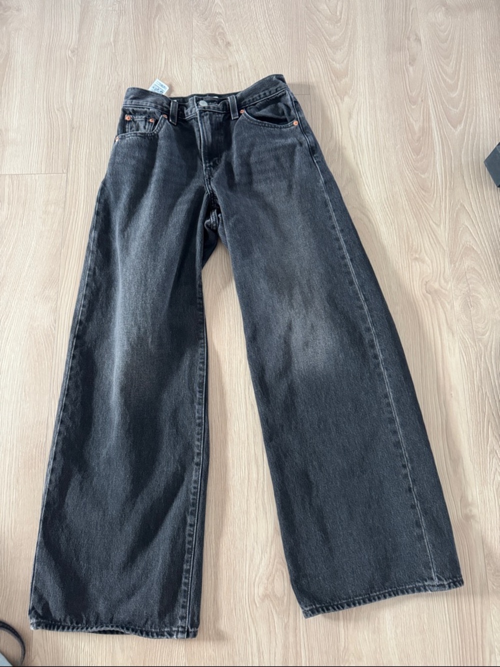 Levi's Relaxed Wide-Leg Jeans in Washed Black